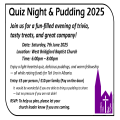 Quiz and puddings